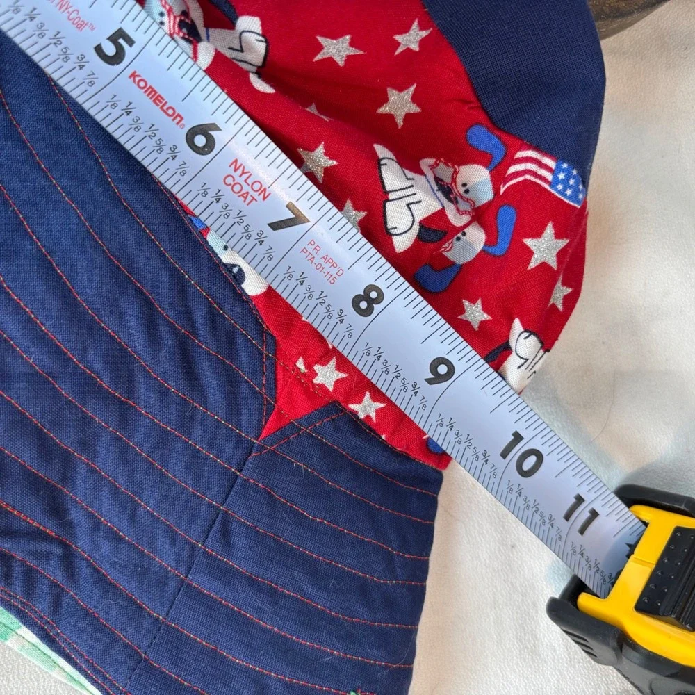 Kids Reversible‎ Bucket Hat Patriotic Americana Surfing Dogs Sun Hat 19 Inch